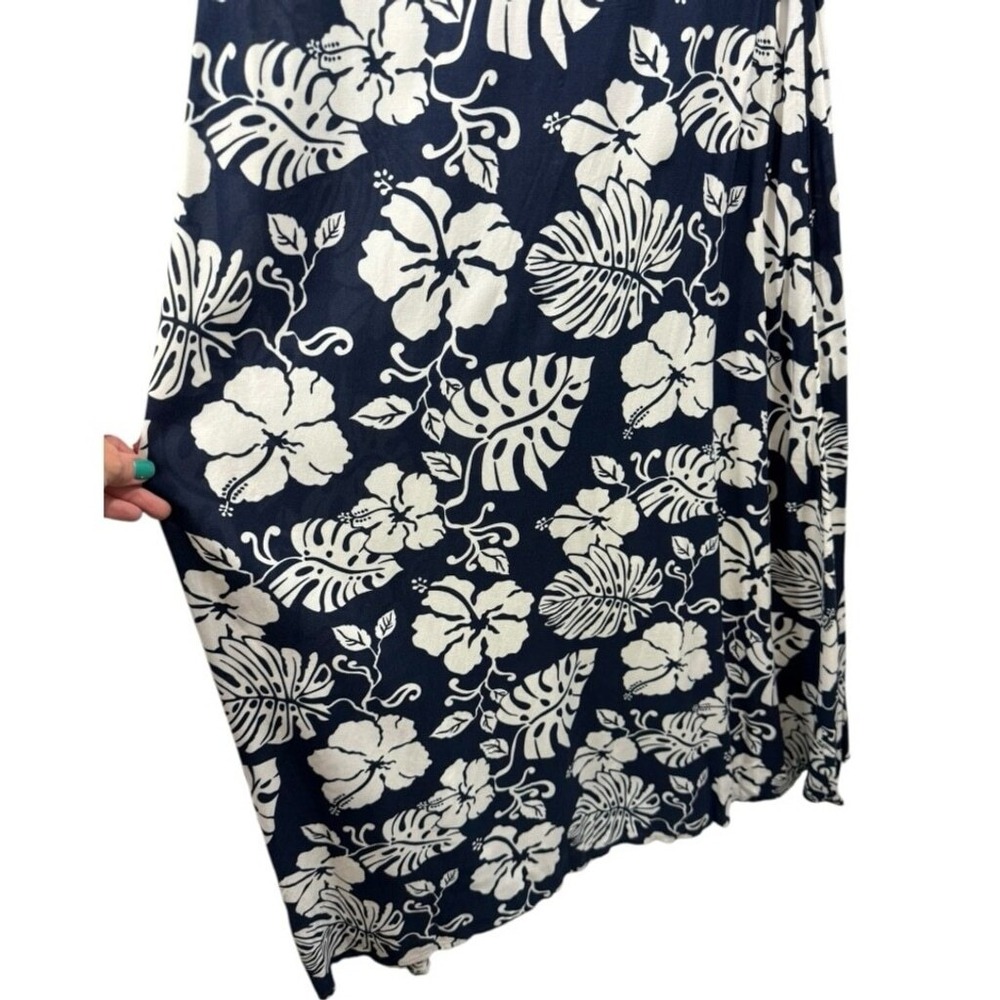 NWT Roxy Tropical Floral Ocean Echo Maxi Button Down Shirt Dress Navy Size XL‎ - Picture 13 of 15